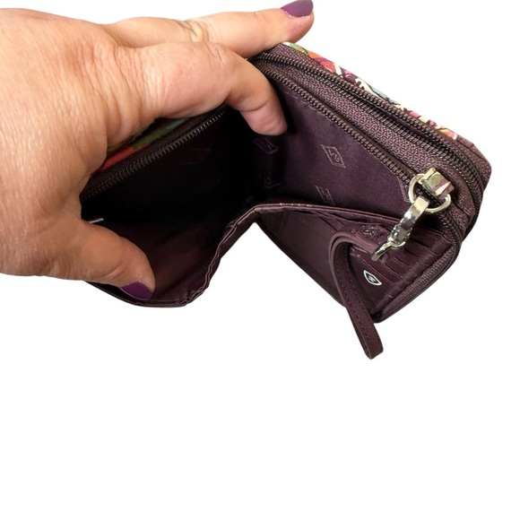 VERA BRADLEY Heirloom Paisley RFID Wallet Wristlet Strap Fall Autumn Quilted - Picture 5 of 13